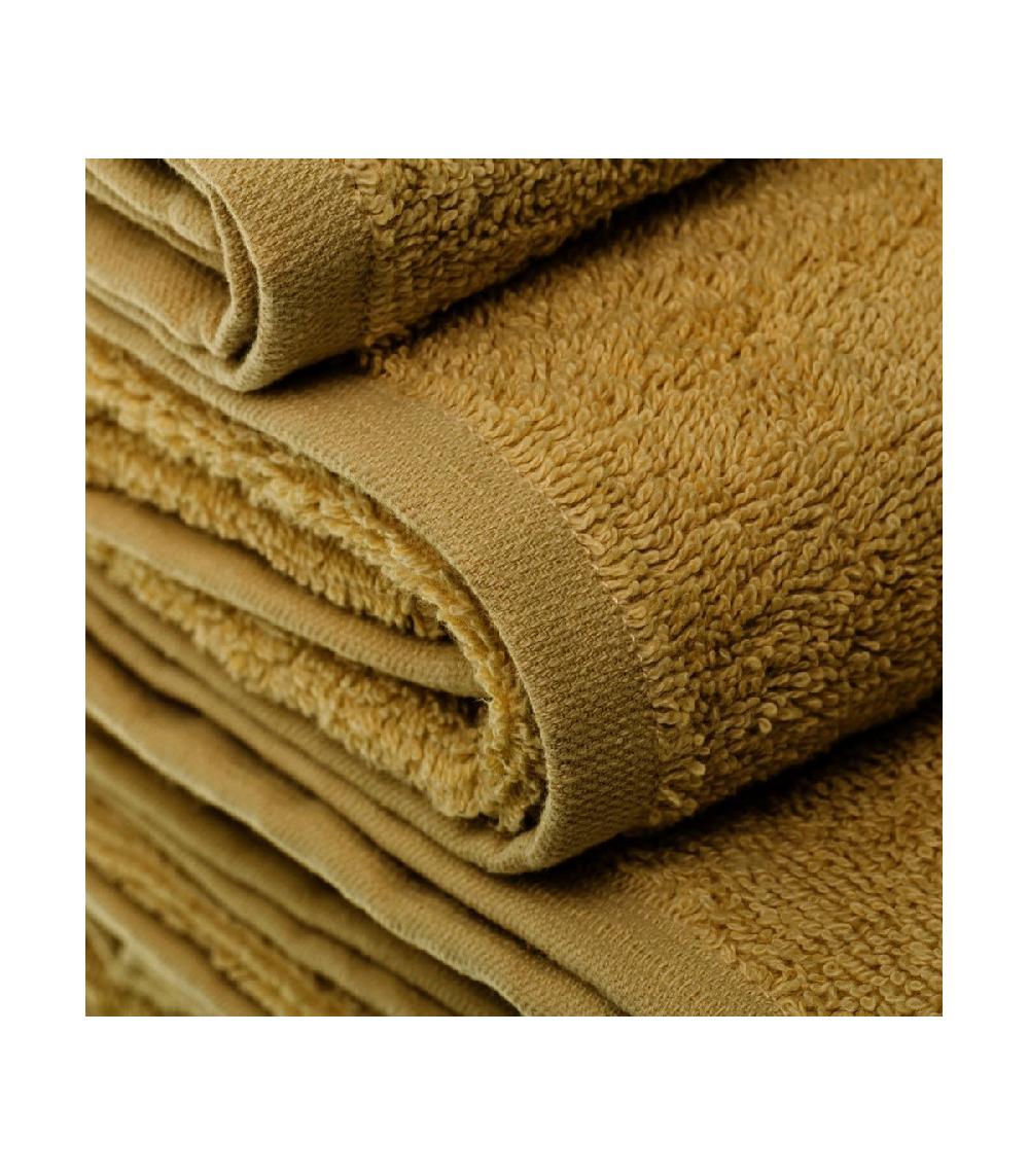 Wadiga Drap De Bain / Drap De Douche 100% Coton Jaune Moutarde - 70x140cm