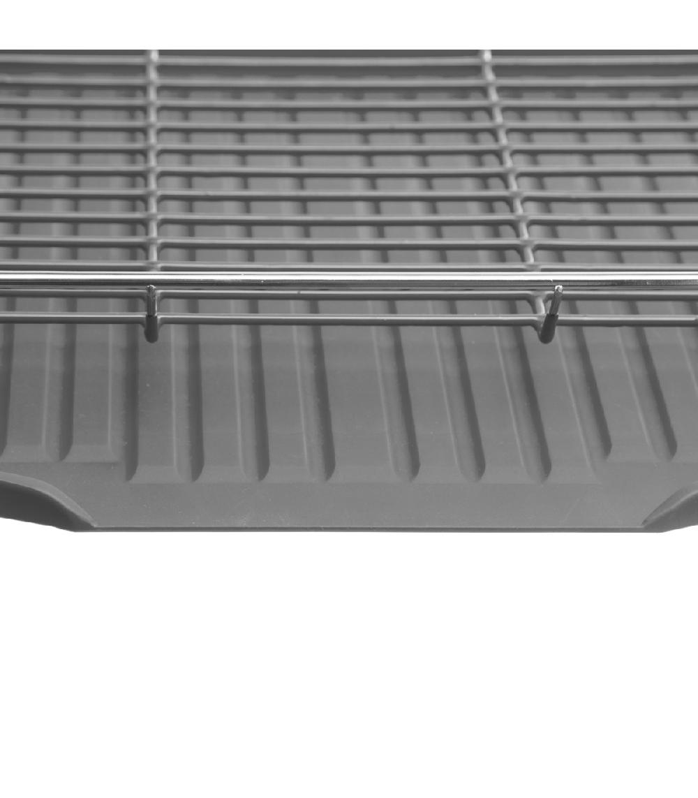 Wadiga Égouttoir à Vaisselle 2 Niveaux Gris - 46.2x33x35cm