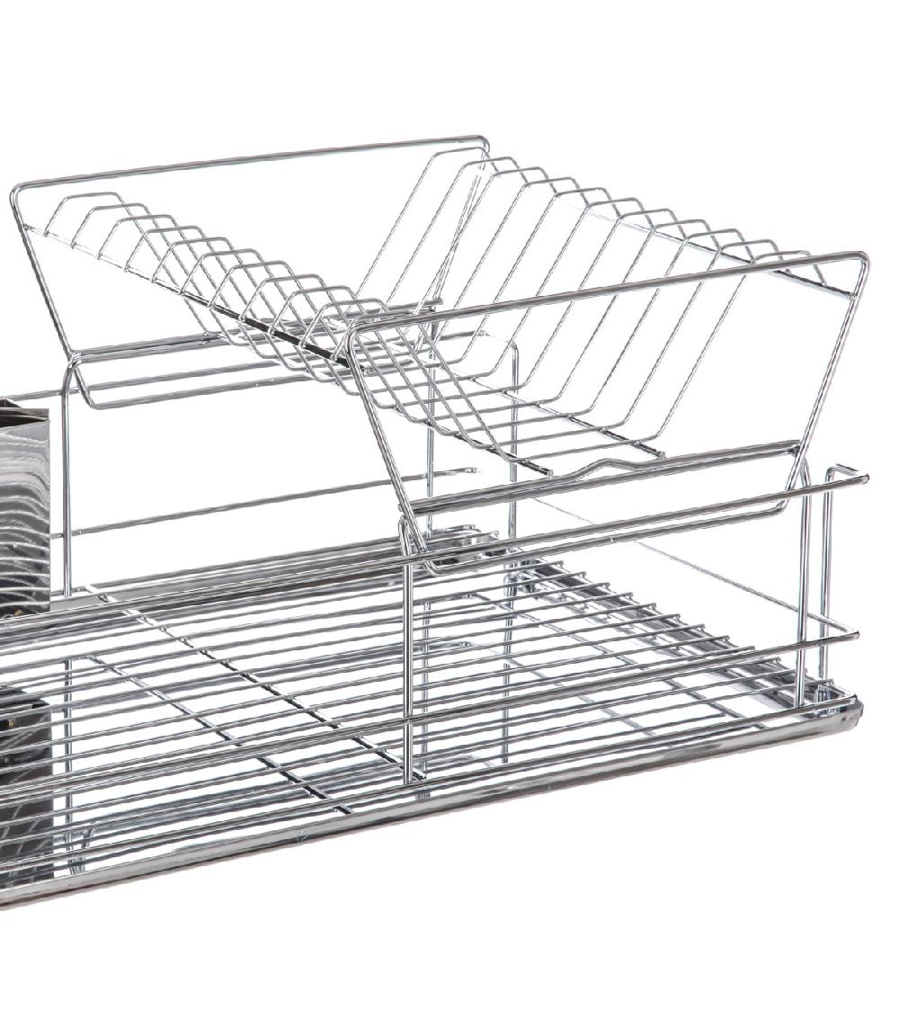 Wadiga Égouttoir à Vaisselle 2 Niveaux Inox - 47x32.7x22.5cm