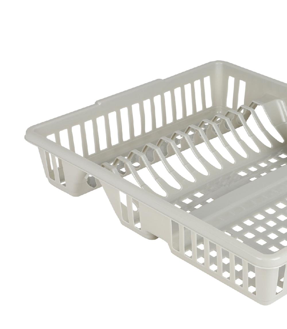 Wadiga Égouttoir à Vaisselle En Plastique Gris Clair 47x39x10cm