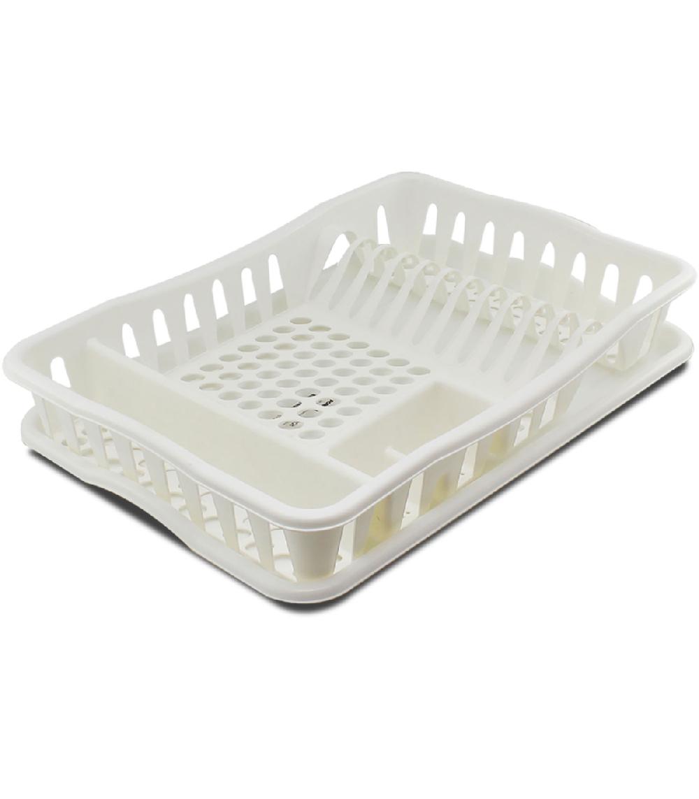 wadiga Égouttoir à vaisselle plastique blanc 49x33.5x9cm