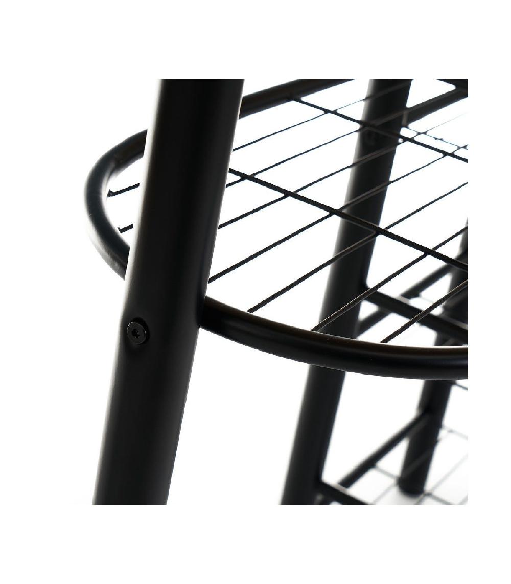 Wadiga Ensemble Table Bar Tabourets Desserte Pour Petite Cuisine Bois Et Noir
