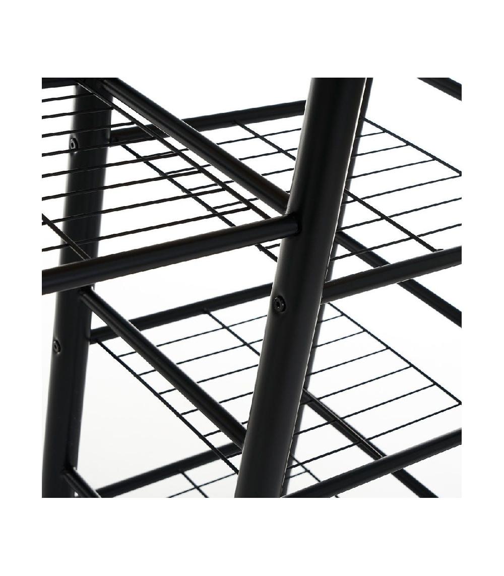 Wadiga Ensemble Table Bar Tabourets Desserte Pour Petite Cuisine Bois Et Noir