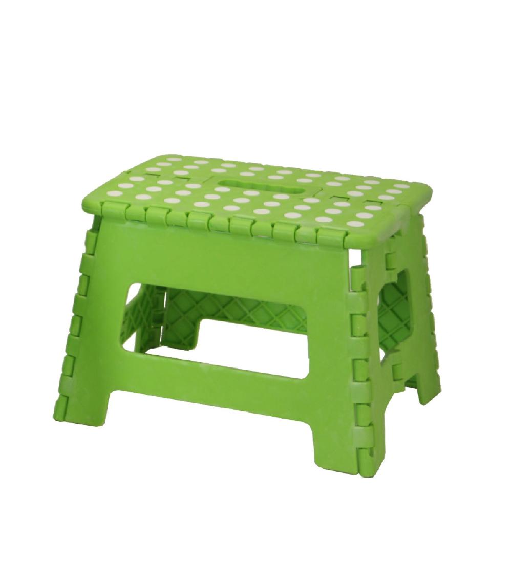 wadiga Escabeau Marchepied Pliable Plastique Vert - Hauteur 22cm