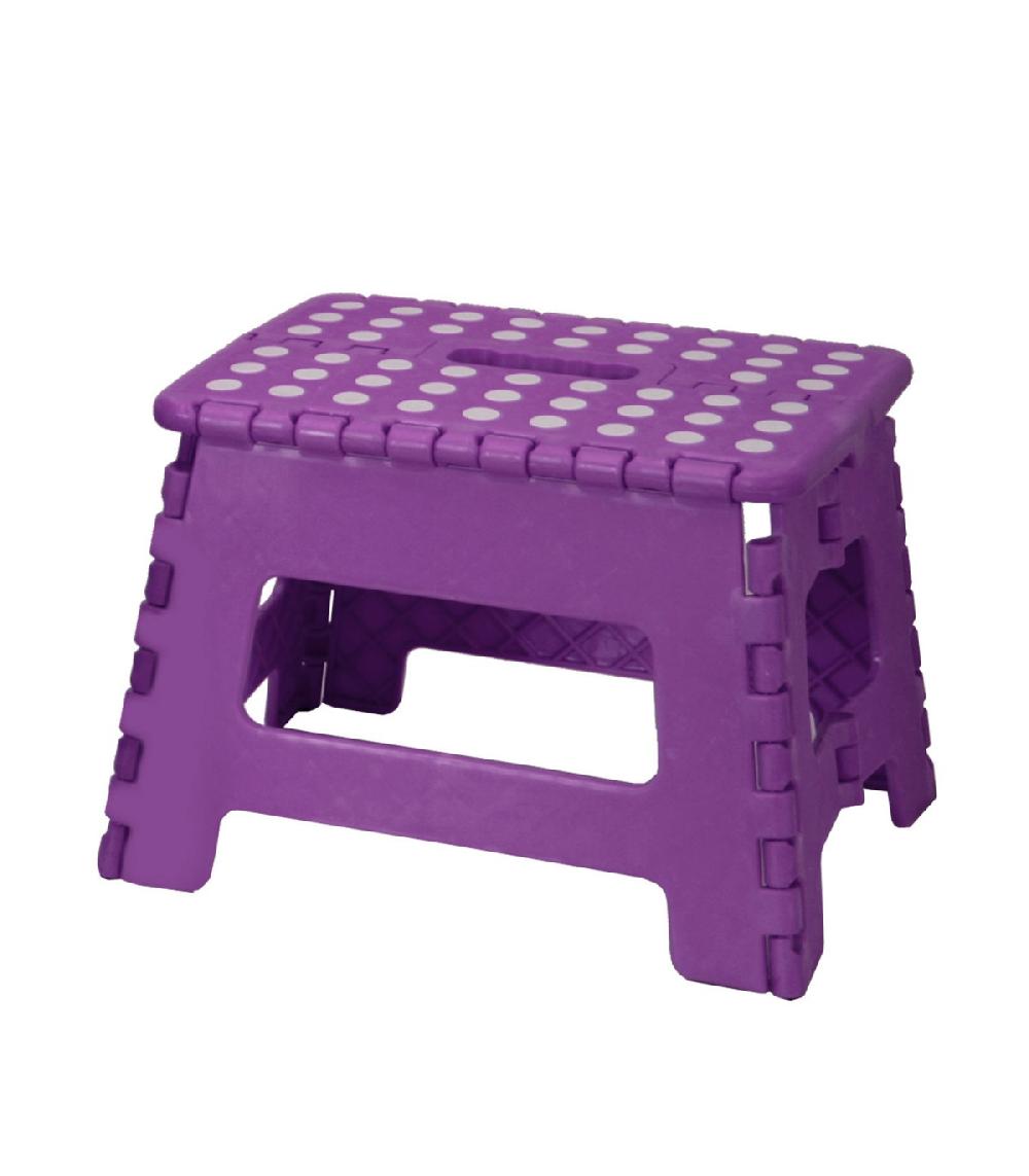 wadiga Escabeau Marchepied Pliable Plastique Violet - Hauteur 22cm