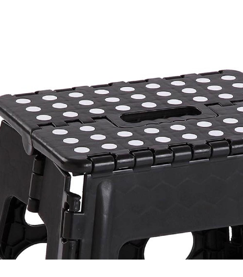 Wadiga Escabeau Marchepied Pliable Polypropylène Noir 29x22x32cm