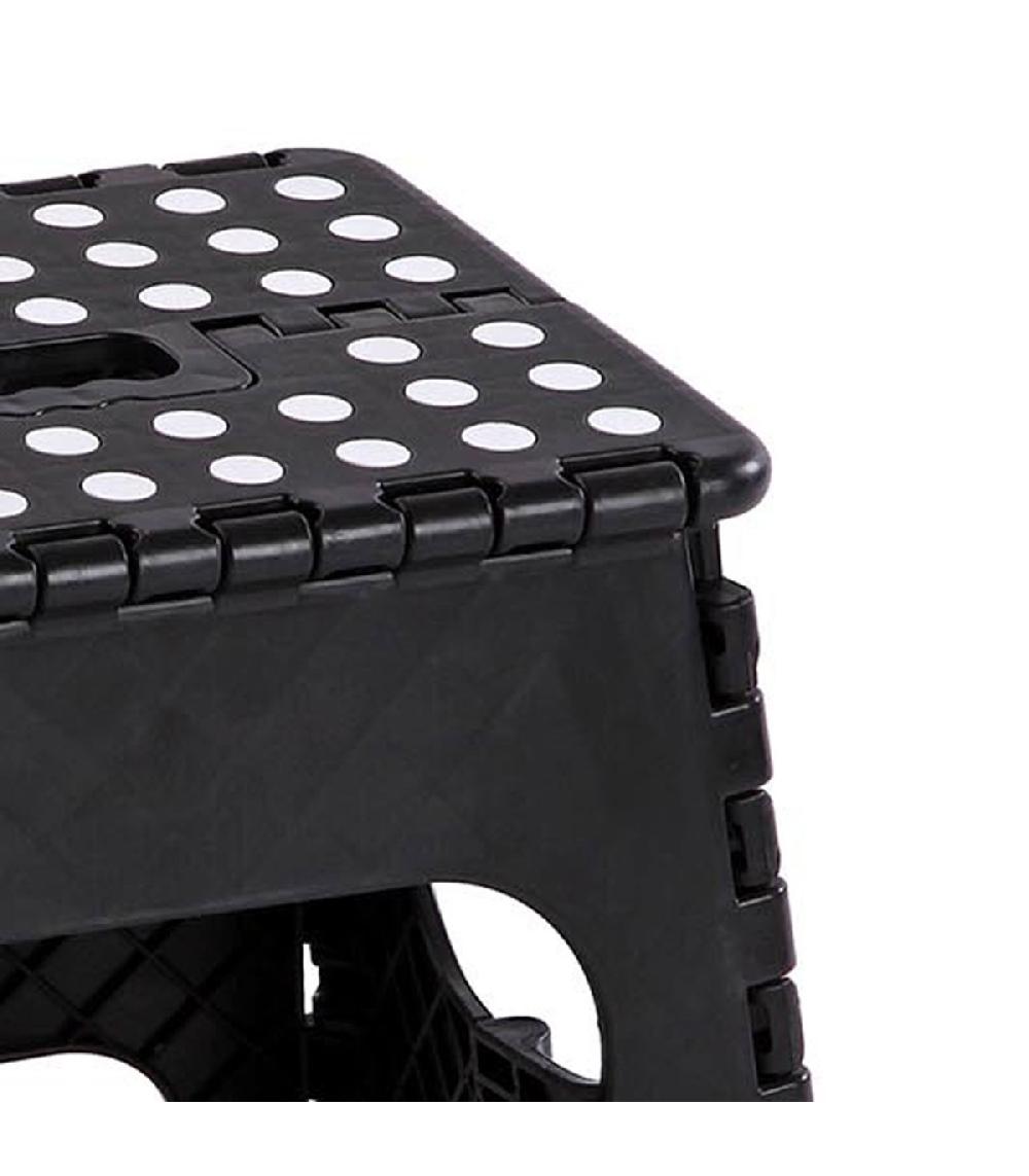Wadiga Escabeau Marchepied Pliable Polypropylène Noir 29x22x27cm