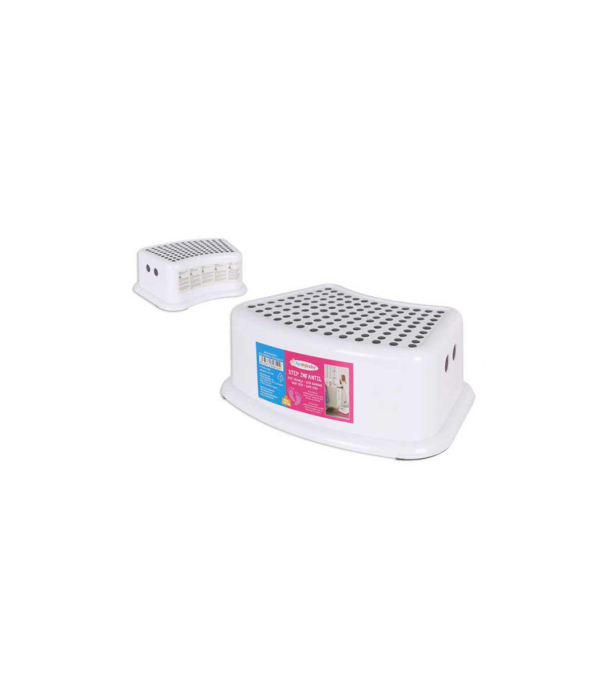 Wadiga Escabeau Marchepied Pour Enfant Plastique Blanc - Hauteur 13cm