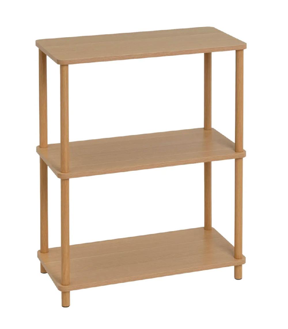 wadiga Étagère 3 plateaux en bois et métal 60x30x76cm