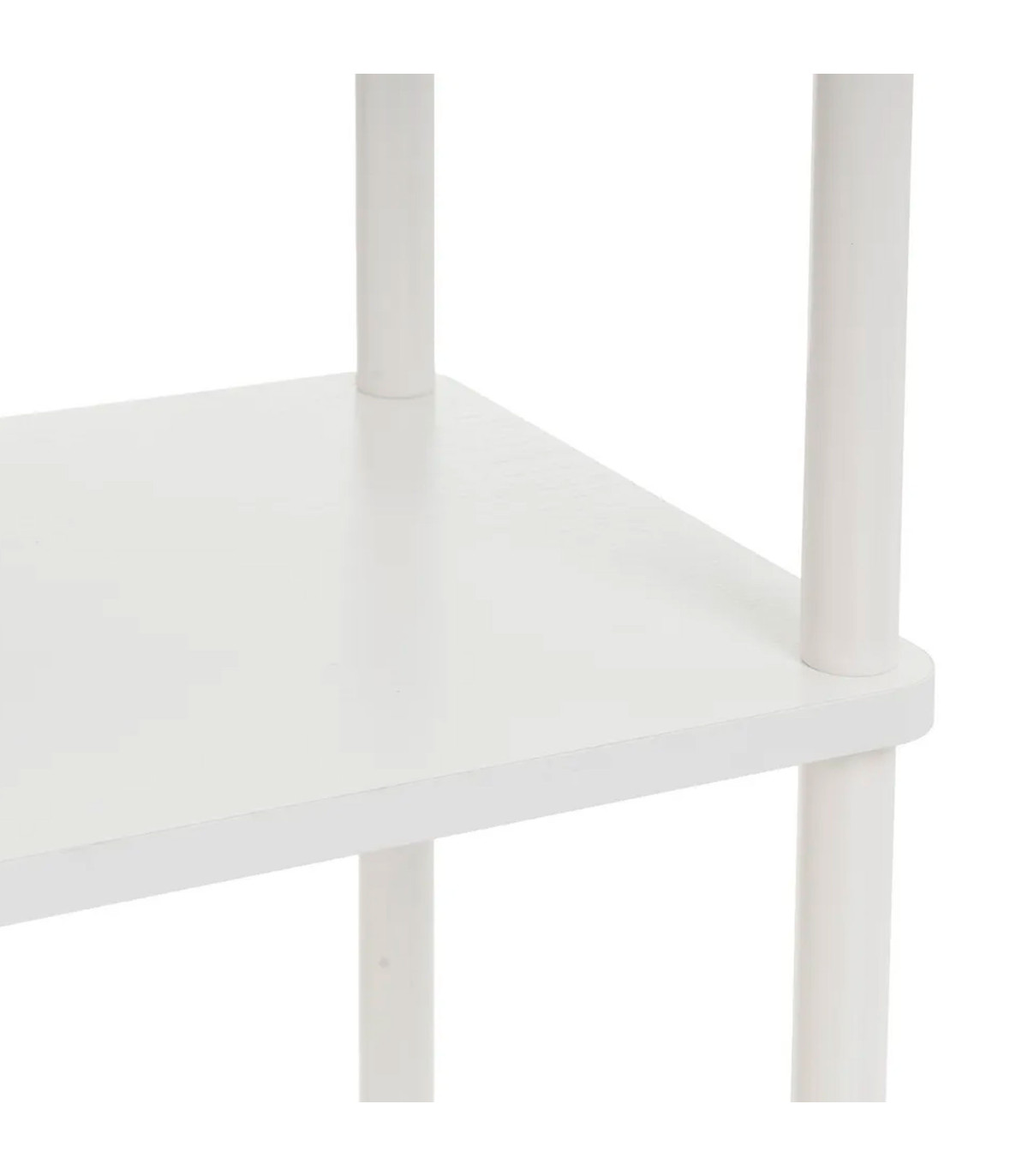 Wadiga Étagère 3 Plateaux En Bois Et Métal Blanc 60x30x76cm