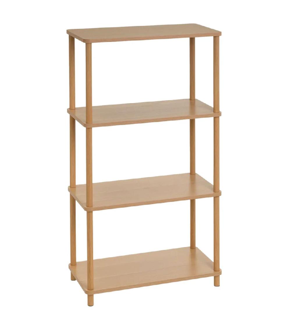 wadiga Étagère 4 plateaux en bois et métal 60x30x110cm