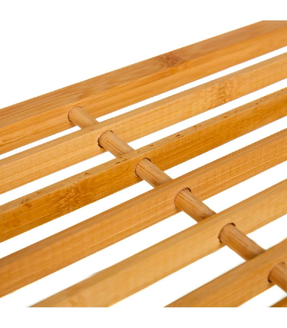 Wadiga Étagère à Chaussures Bambou 2 étages 76x33x33cm