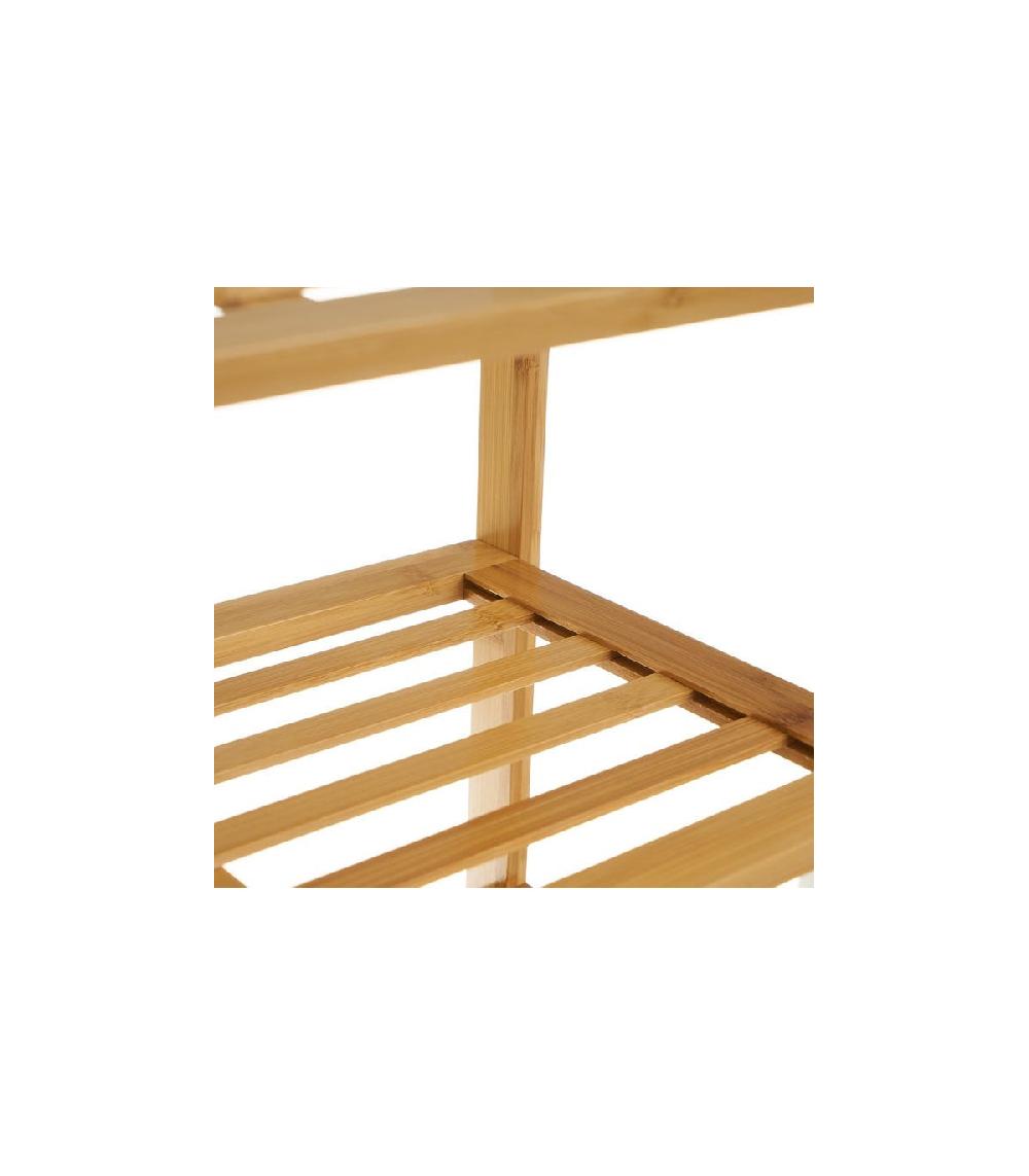 Wadiga Étagère à Chaussures Bambou étroite 3 Niveaux - 70x26x50cm