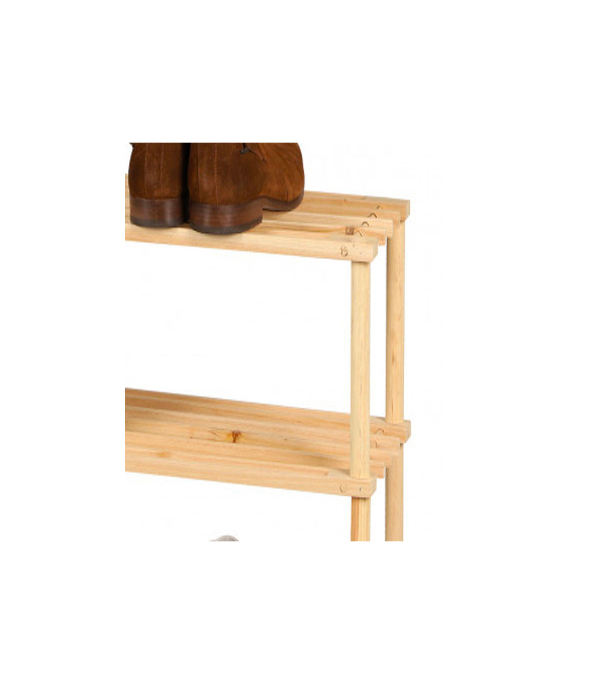 Wadiga Étagère à Chaussures En Bois 4 Niveaux - 74x26x64cm