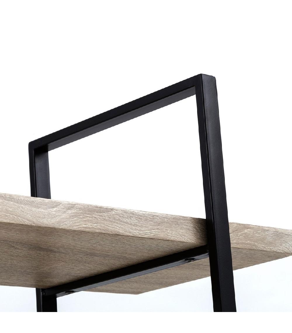 Wadiga Étagère à Poser En Métal Et PVC Motif Bois - 4 étages