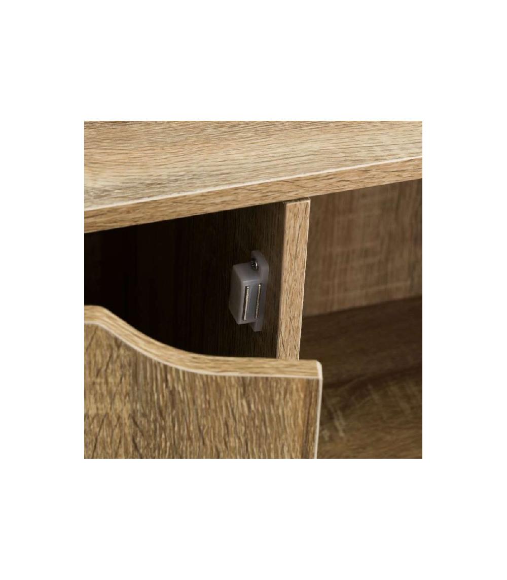 Wadiga Étagère Basse En Bois MDF 6 Casiers 3 Portes