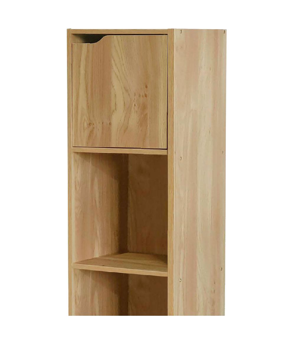 Wadiga Étagère Bibliothèque 2 Portes 2 étagères 30x29x120cm