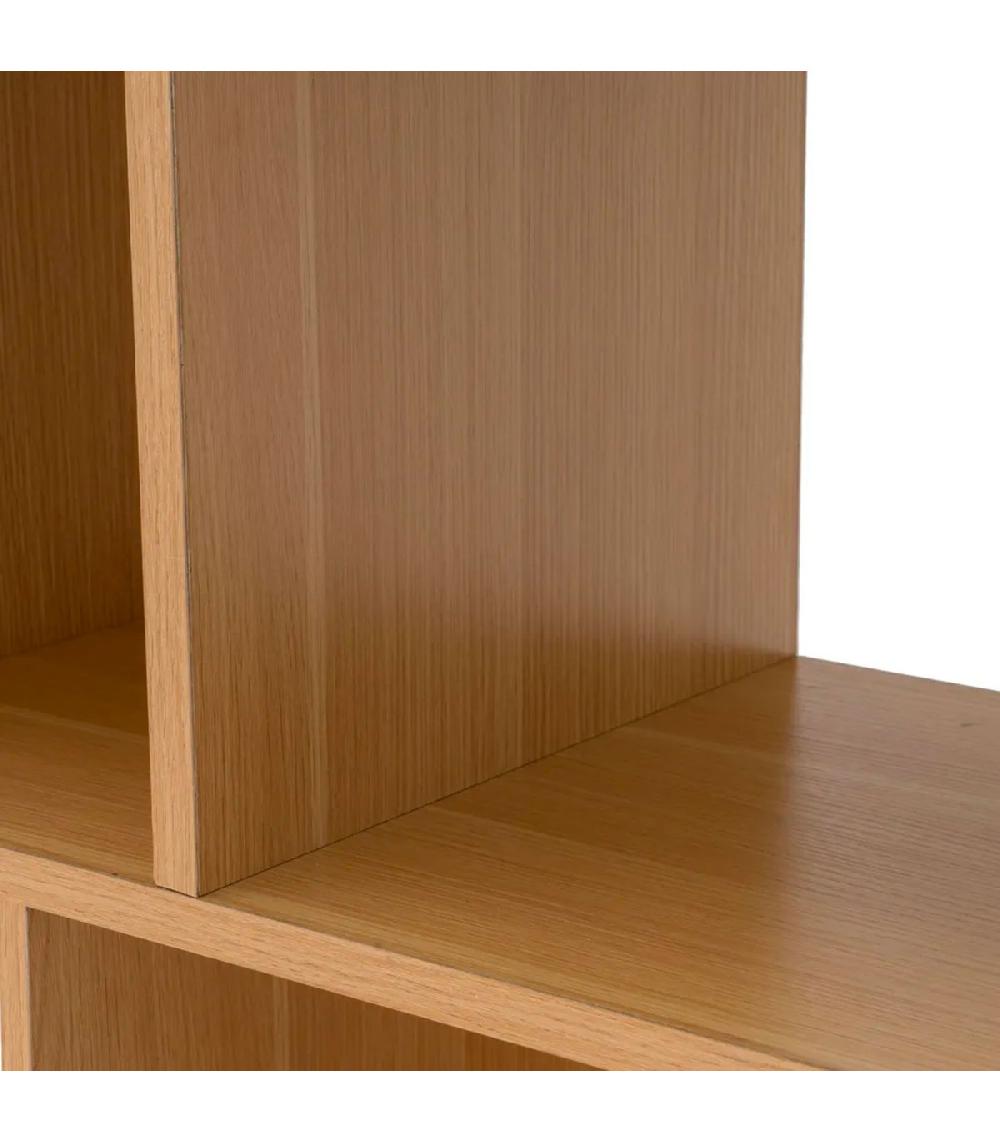 Wadiga Étagère Bibliothèque Bois 8 Casiers 63x29.8x159cm