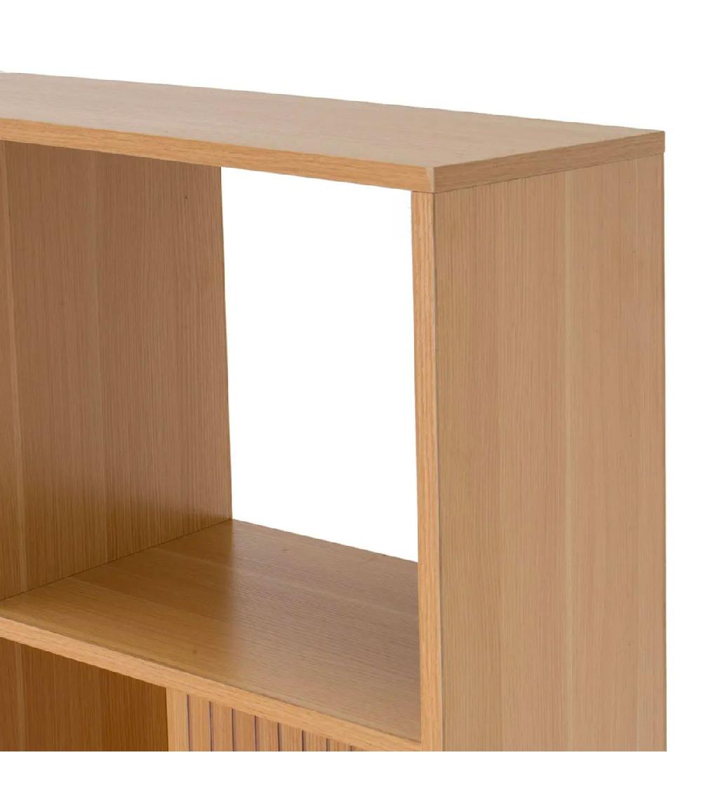 Wadiga Étagère Bibliothèque Bois 8 Casiers 63x29.8x159cm