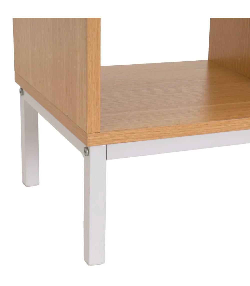 Wadiga Étagère Bibliothèque Bois 8 Casiers 63x29.8x159cm