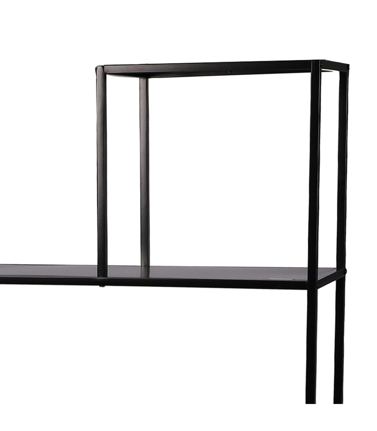 Wadiga Étagère Bibliothèque Escalier Métal Noir 4 Niveaux 160x30x157cm