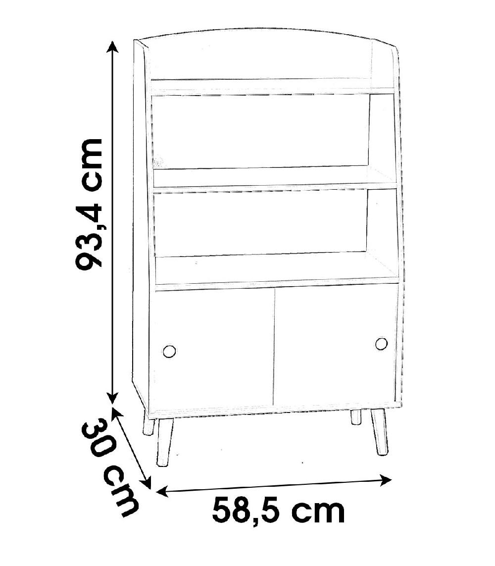 Wadiga Étagère Bibliothèque Sur Pied Blanche Chambre Enfant