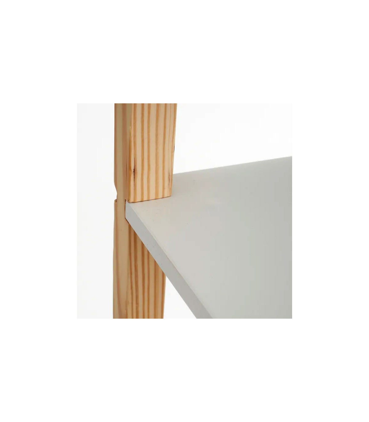 Wadiga Étagère Chambre Enfant 3 étages Blanc Et Bois - 60x30x76cm