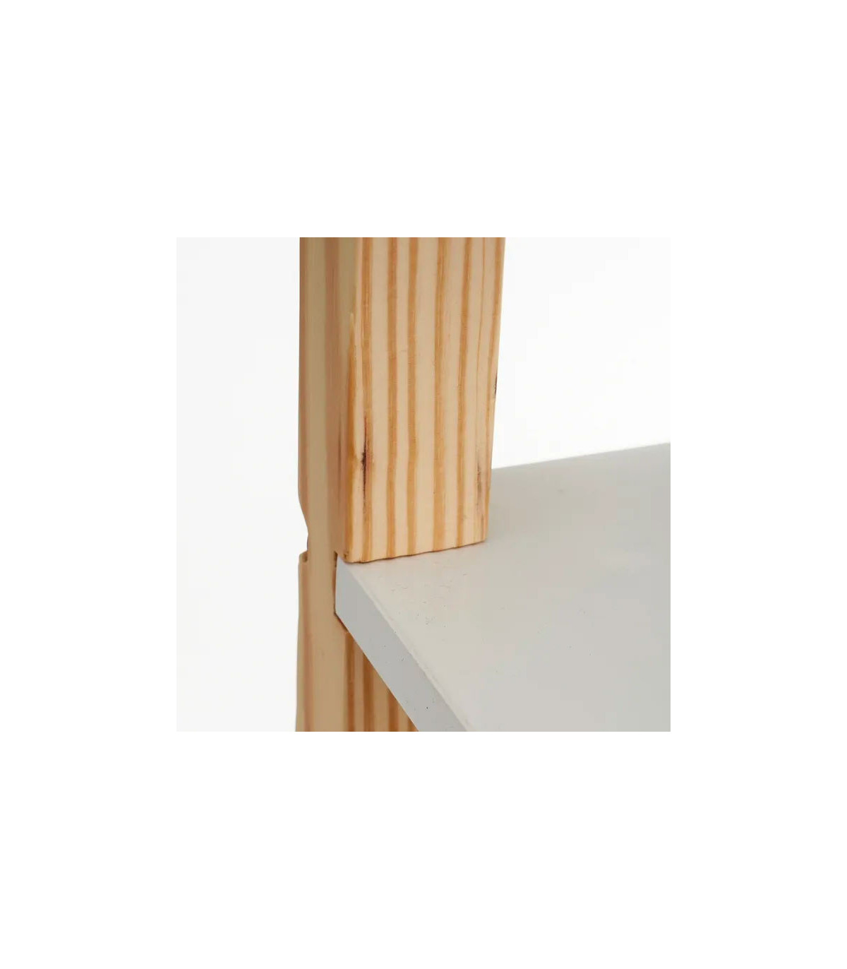 Wadiga Étagère Chambre Enfant 4 étages Blanc Et Bois - 60x30x106.5cm