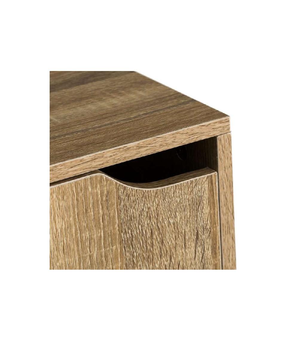 Wadiga Étagère Colonne 2 Casiers + 2 Placards - 30x29x119cm