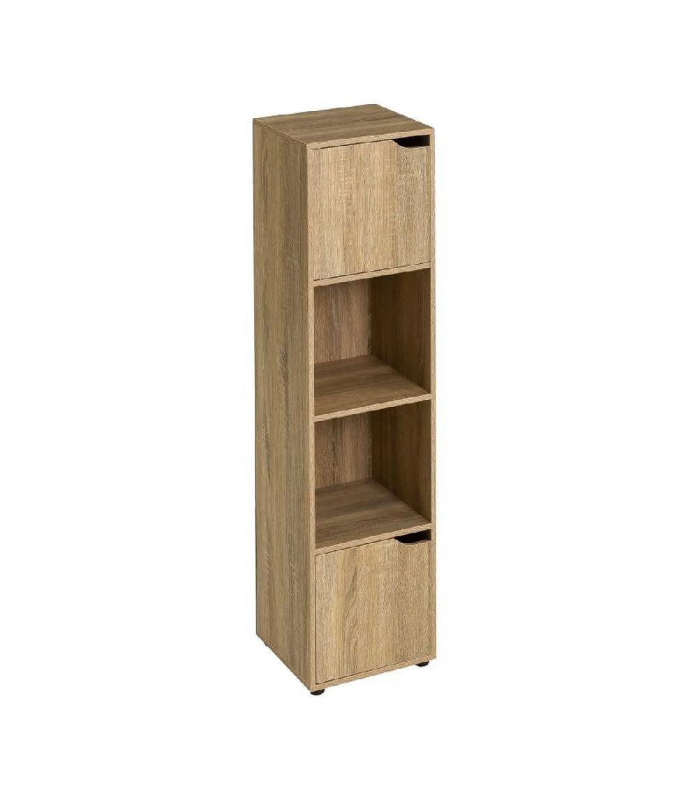 wadiga Étagère colonne 2 casiers + 2 placards - 30x29x119cm