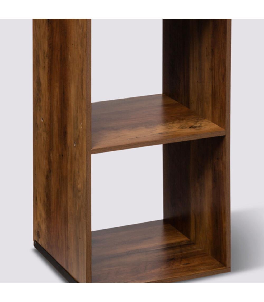 Wadiga Étagère Colonne Bois 2 Casiers - 34.5x32x67.5cm