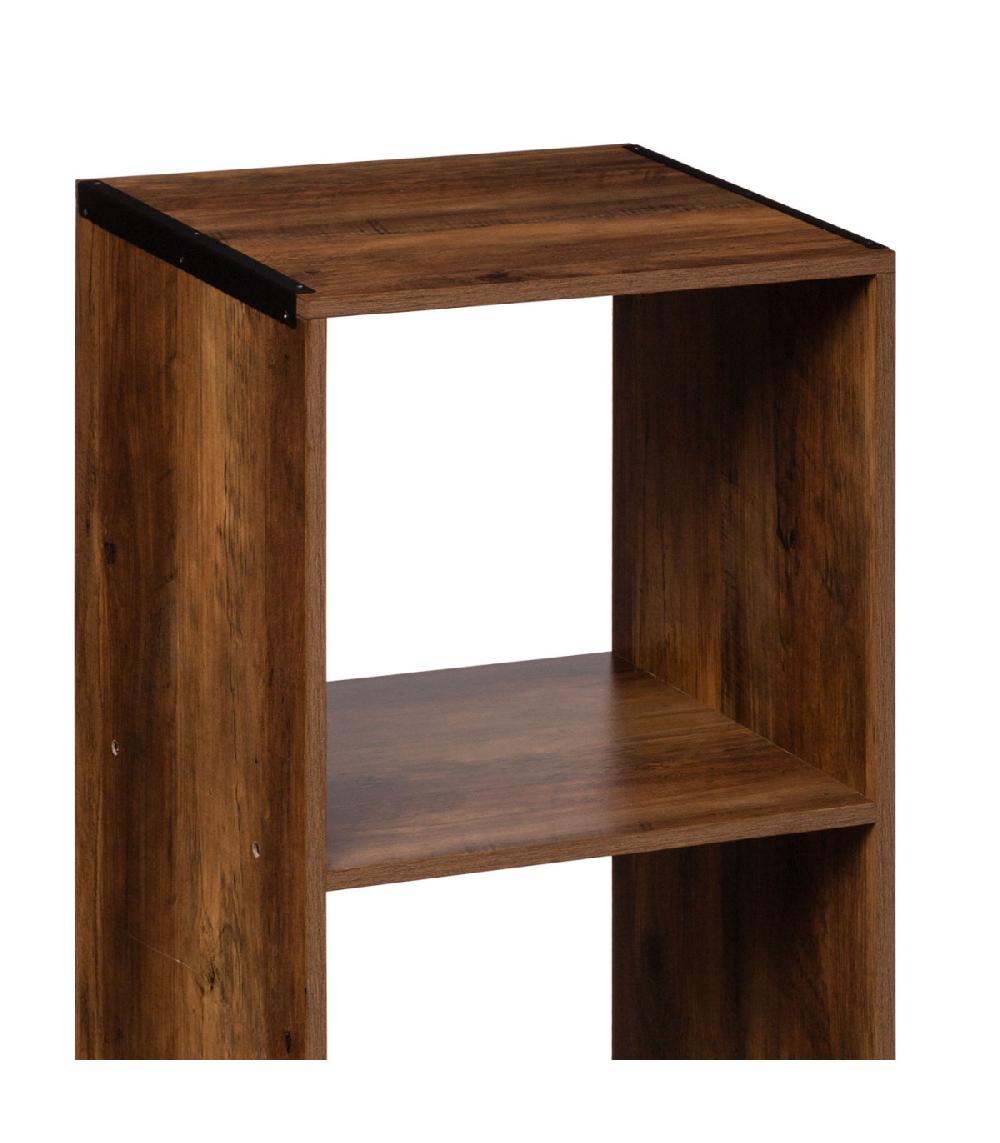 Wadiga Étagère Colonne Bois 3 Casiers - 34.5x32x100.5cm