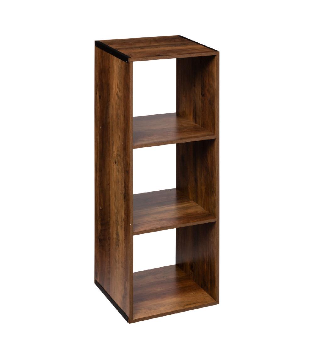wadiga Étagère colonne bois 3 Casiers - 34.5x32x100.5cm