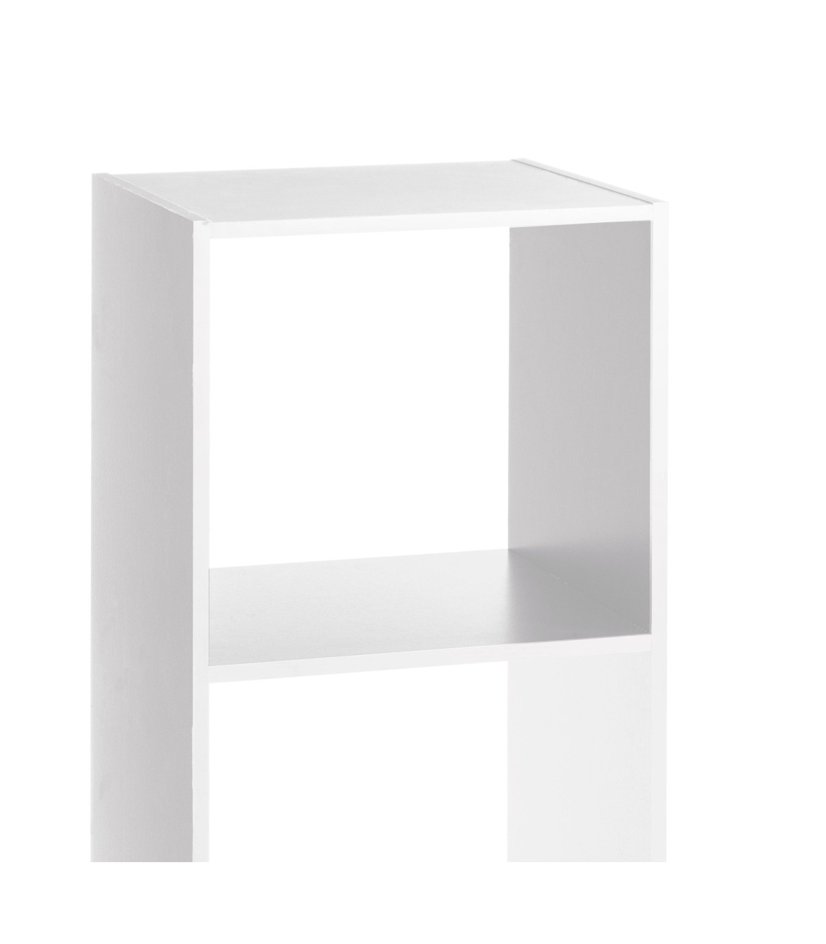 Wadiga Étagère Colonne Bois Blanc 3 Casiers - 34.5x32x100.5cm