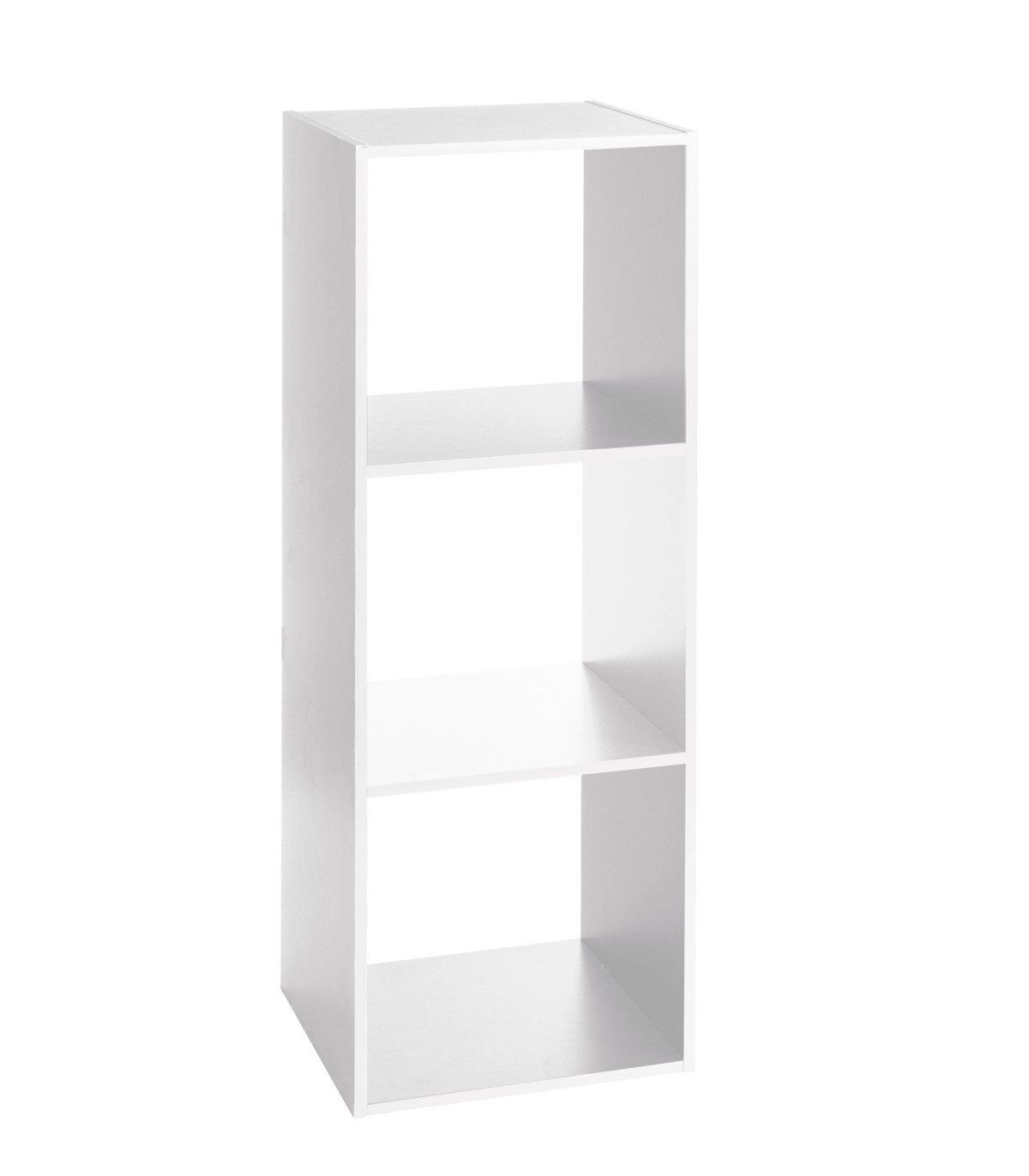 wadiga Étagère colonne bois blanc 3 Casiers - 34.5x32x100.5cm