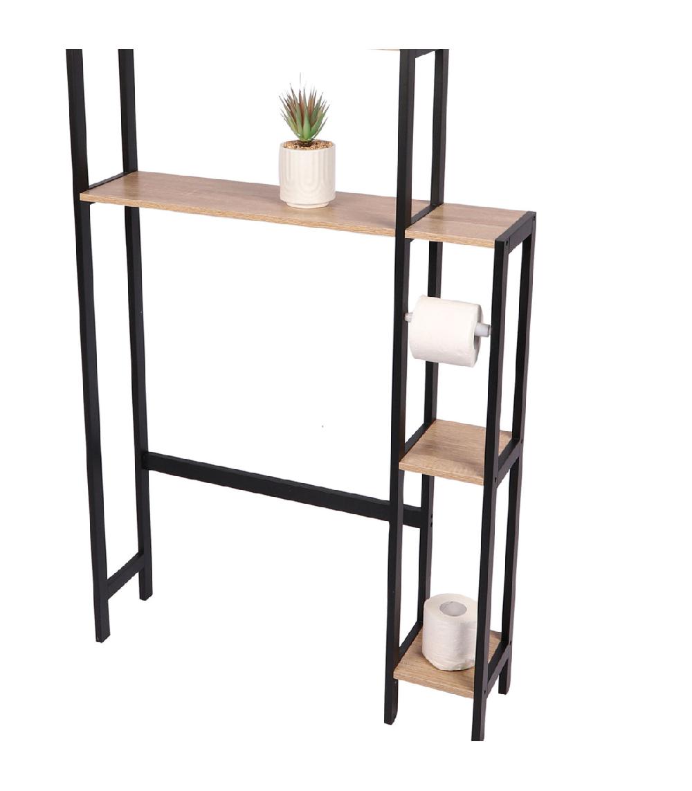 Wadiga Étagère Contour WC + Dérouleur Papier WC - 78x20x150cm