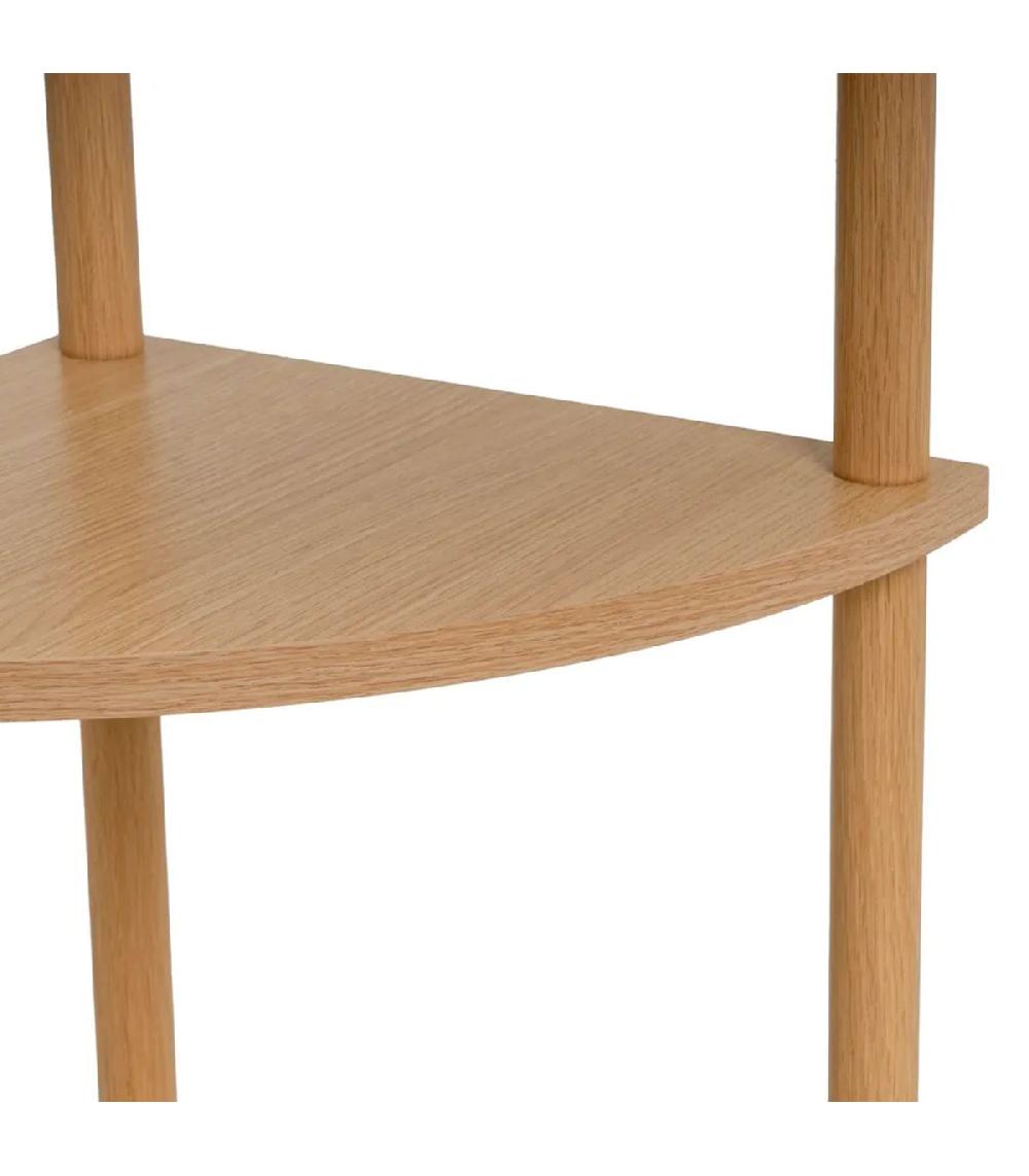 Wadiga Étagère D'angle 3 Plateaux En Bois Et Métal 30x30x76cm