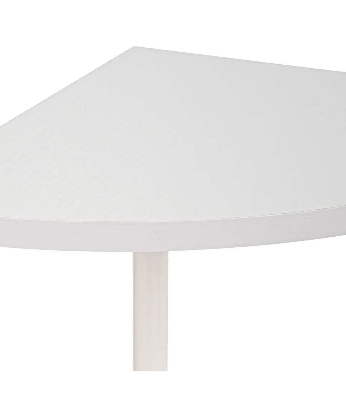 Wadiga Étagère D'angle 3 Plateaux En Bois Et Métal Blanc 30x30x76cm