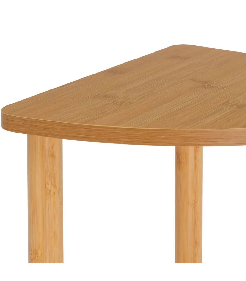 Wadiga Étagère D'angle 4 Plateaux Bambou 30x30x115cm