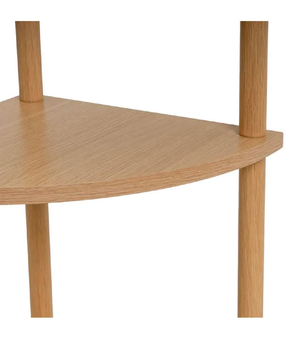 Wadiga Étagère D'angle 4 Plateaux En Bois Et Métal 30x30x110cm