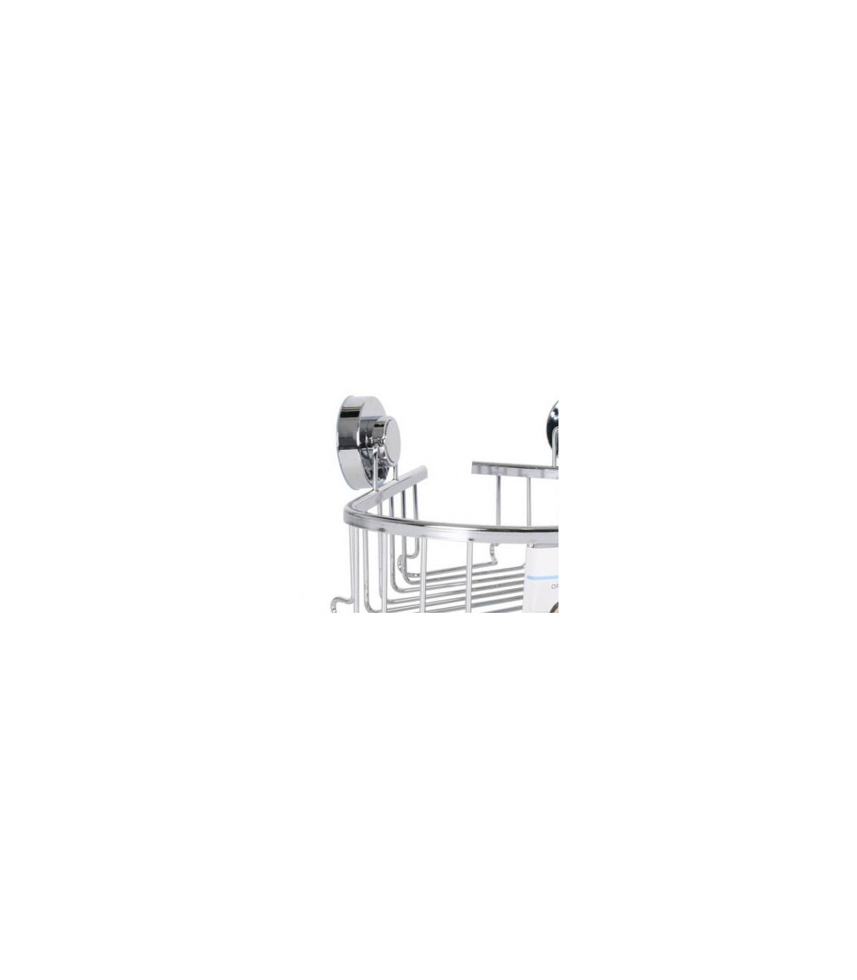 Wadiga Étagère De Douche D'Angle En Aluminium Chromé à Ventouses
