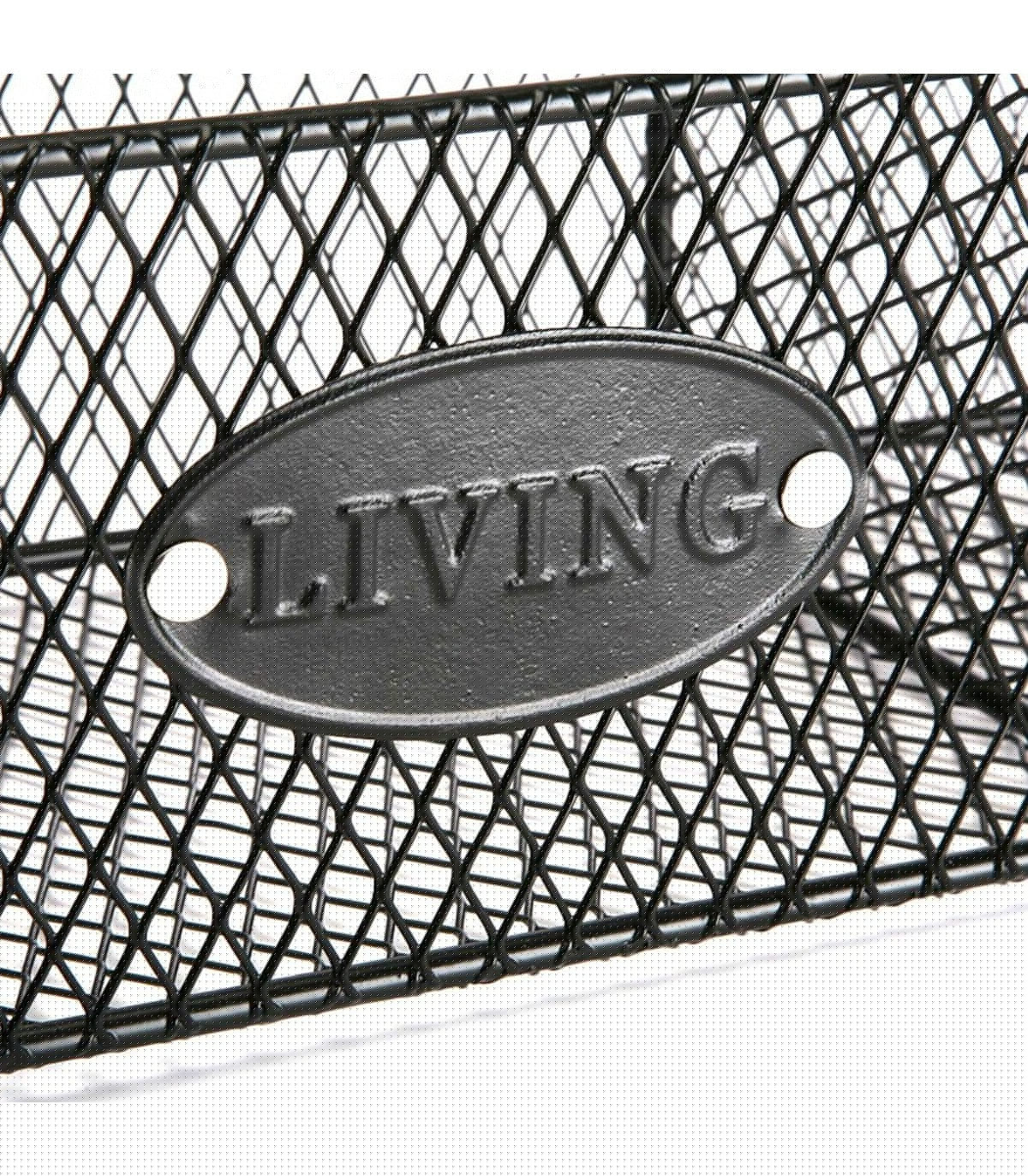 Wadiga Étagère De Rangement En Métal Noir Grillagé Mural Ou à Poser Living