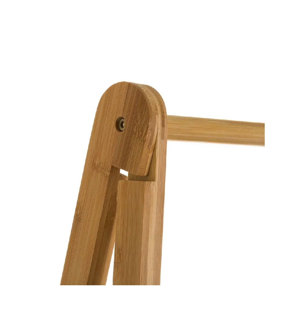 Wadiga Étagère De Salle De Bain Bambou Et Paniers Gris - 45x33.5x108.5cm