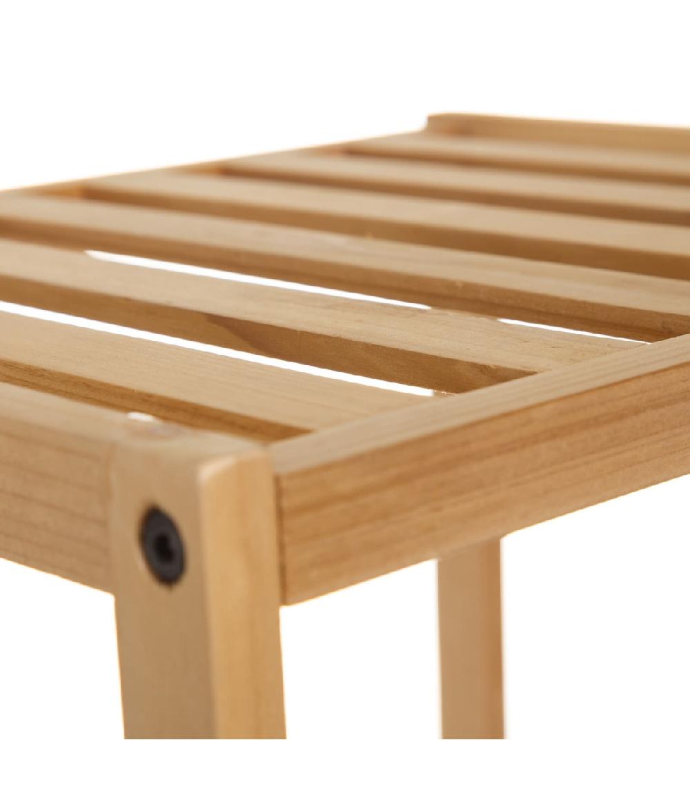 Wadiga Étagère En Bois De Sapin Nature 3 Plateaux 35x30x70cm