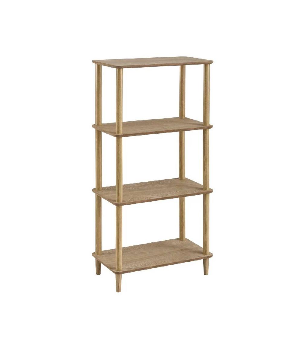 wadiga Étagère en Bois Pin et MDF 4 Plateaux - Hauteur 118cm