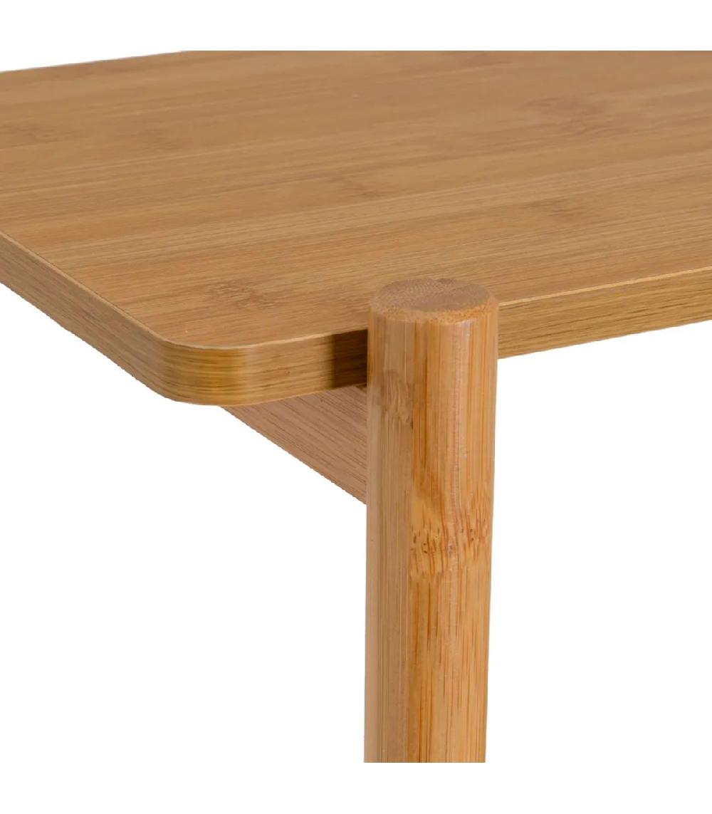 Wadiga Étagère Escalier 4 Plateaux Bambou 120x29x105cm