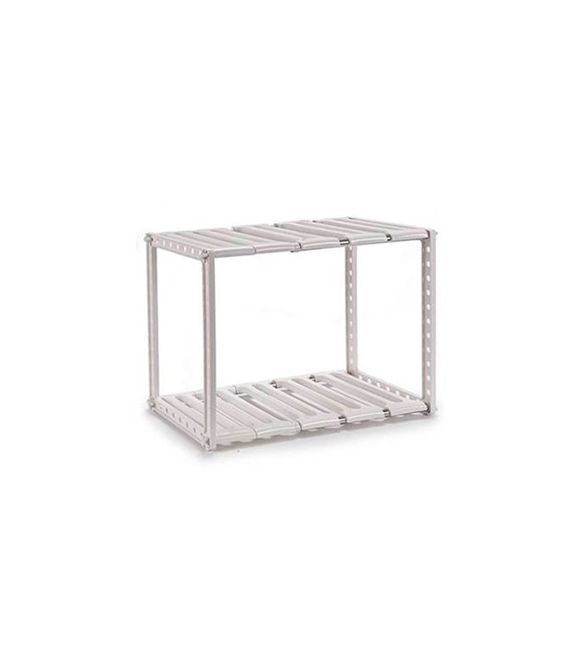 Wadiga Étagère Extensible De Rangement Pour Intérieur De Placard Blanc 2 Étages