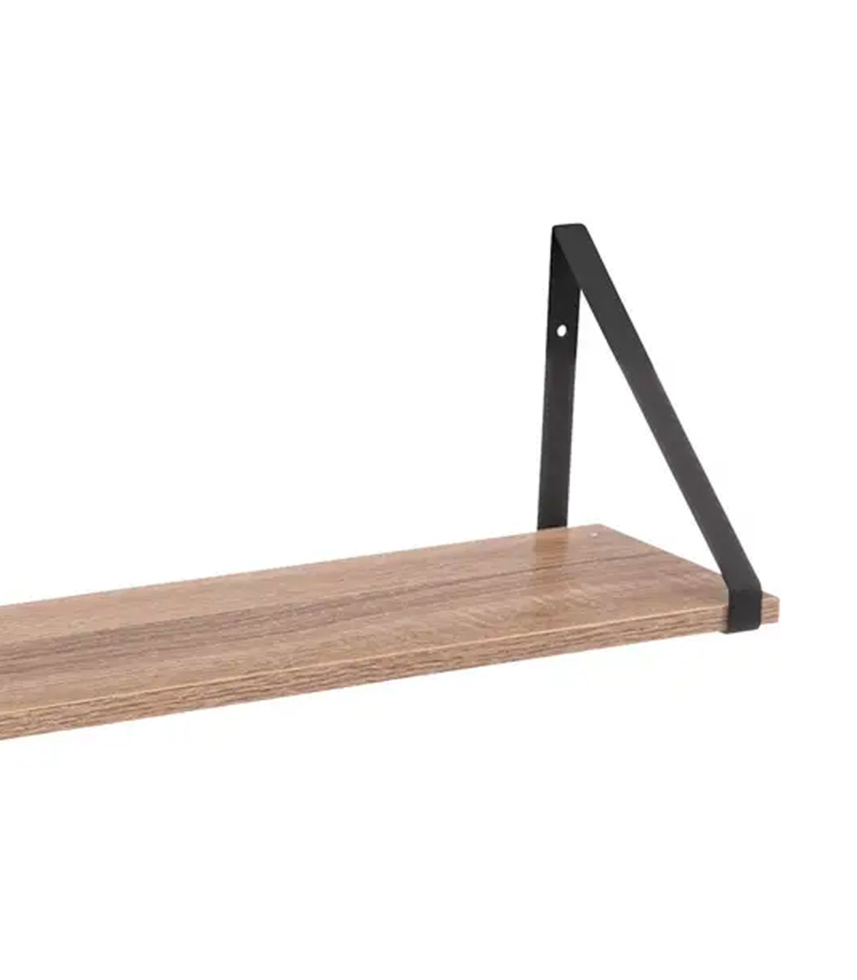 Wadiga Étagère Murale Bois Et équerre Métal étroite Minimaliste
