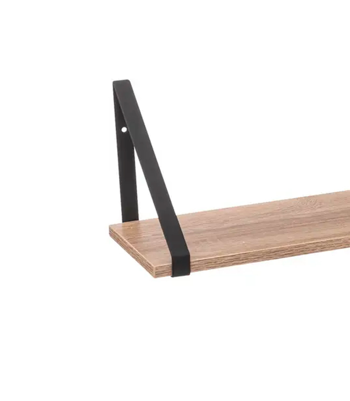 Wadiga Étagère Murale Bois Et équerre Métal étroite Minimaliste