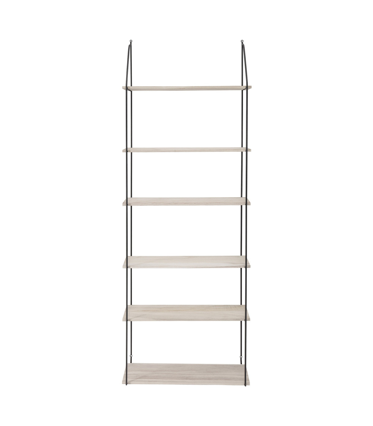 wadiga Étagère Murale Bois et Métal Étroite Minimaliste